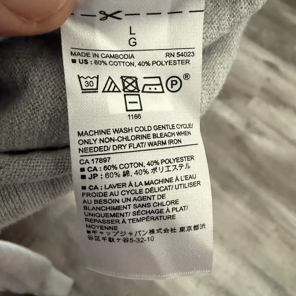 Banana Republic Eco Sweater Mens Large Beige Repreve Recycled Crewneck Pullover